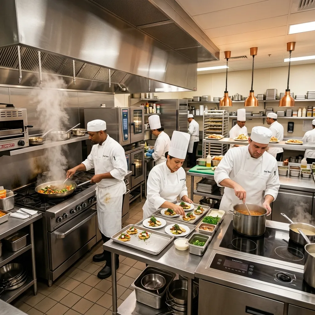 Esta Yemek modern mutfak tesisleri ve hijyenik üretim ortamı